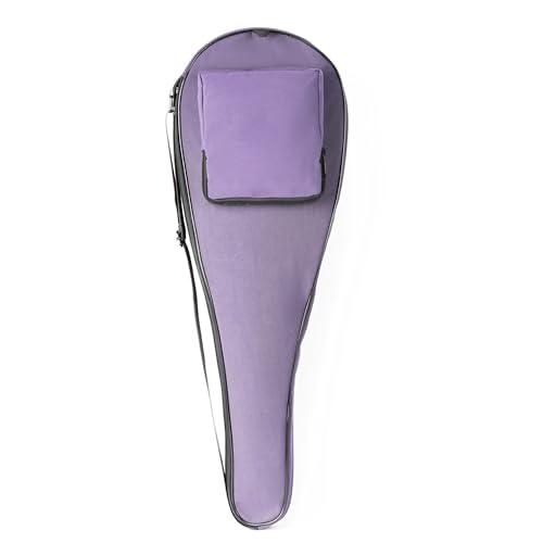 Alephnull Custodia portatile per racchette da squash con cerniera e scomparti, tasca imbottita per 2 racchette da badminton, borsa da tennis (viola)
