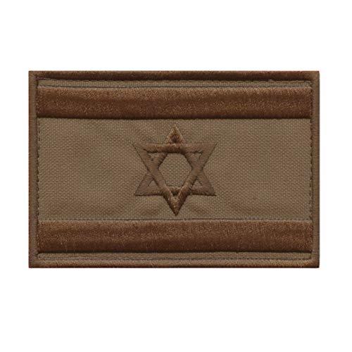 Israel Flag IDF Tan Coyote Brown Morale Star David Army Embroidery Touch Fastener Patch