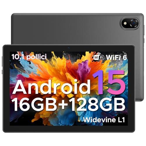 DOOGEE U10 Android 15 Tablet 10 Pollici, 16(4+12) GB RAM + 128GB ROM (TF 2TB), 5060 mAh Batteria, 5G+2.4G WiFi, 1280 * 800 IPS, BT5.0, 5MP+8MP, Tablet in Offerta Quad Core/Widevine L1