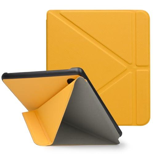 Tenano Custodia per Kobo Libra Colour, Tolino Vision Colour (Rilascio 2024), Copertura Origami con Funzione di Sospensione/Risveglio Automatico - Giallo