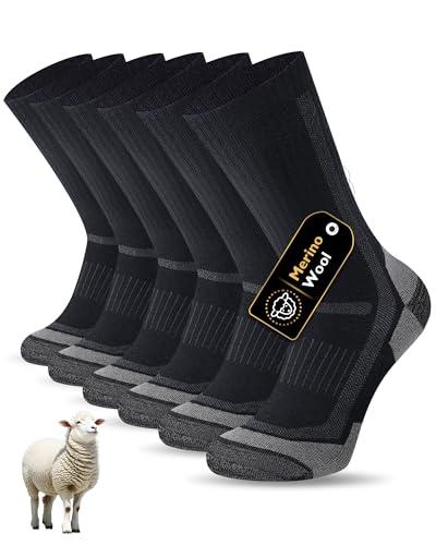SockWaddles Calze Trekking In Lana Merino Uomo Donna, Acolchati Traspiranti Calzini, Ideali Per Trekking Running Lavoro Ciclismo Escursionismo 3 Paia