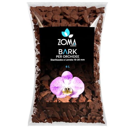 ZOMAGARDEN - Bark per Orchidee Premium - Corteccia Naturale per Orchidee - Lavata, Sterilizzata, 100% Ecologica - 6L (15/20MM)