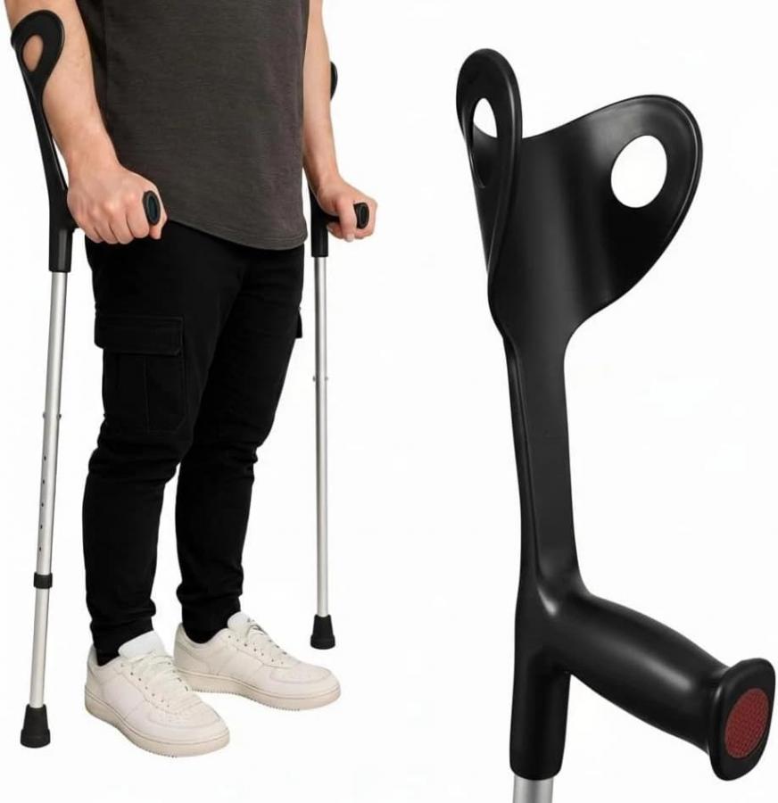 APP LIFE Stampelle Ortopediche (2 unità) Dispositivo Medico di Classe I Regolabili Leggere in Alluminio Anodizzato Coppia Stampella Ortopedica