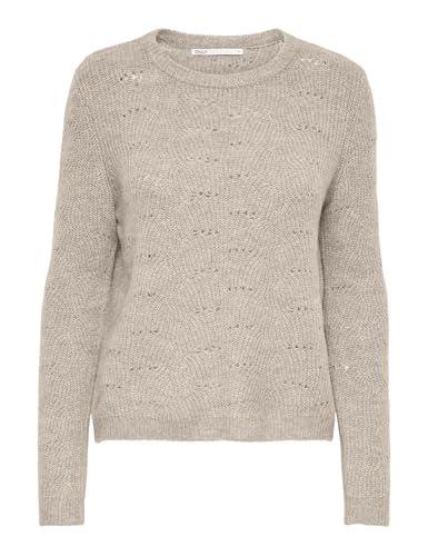 ONLY Onllolli L/S Maglione Knt Noos, Grigio Tortora, M Donna
