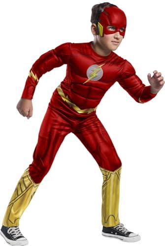 Rubie's Costume Flash Black Line per Bambini, Tuta con Muscolo Petto e Maschera, Ufficiale DC Comics, Warner Bros, per Halloween, Carnevale, Natale e Compleanni, M (5-7 AÑOS), Multi