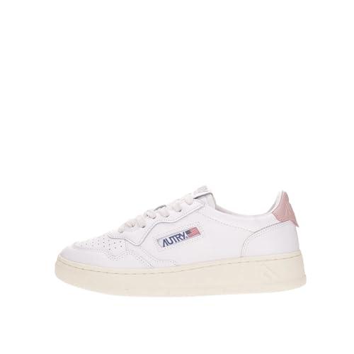 AUTRY Scarpe Sneakers Donna in Pelle AULW LL16 Bianco - Rosa Antico (40)