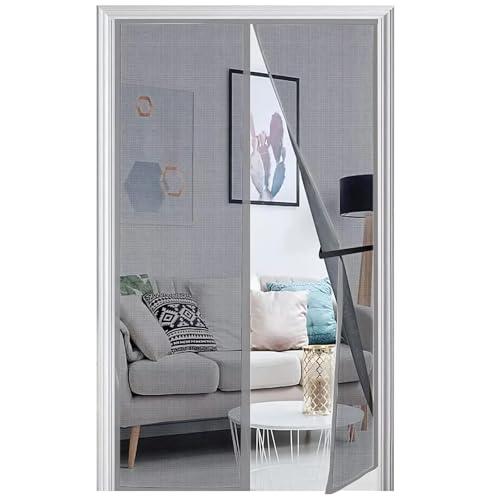 Panngu Zanzariere Magnetiche per Porte Finestre 90x235CM, Zanzariera Magnetica Porta Finestra 2023 Versione Aggiornata, Tenda con Magneti Anti Zanzare, Mosche Insetti - Grigio