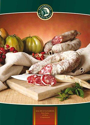 400 gr - Salsiccia sarda lavorata ed essiccata dagli artigiani del salumificio Su Sirboni, di Settimo San Pietro, Sardegna