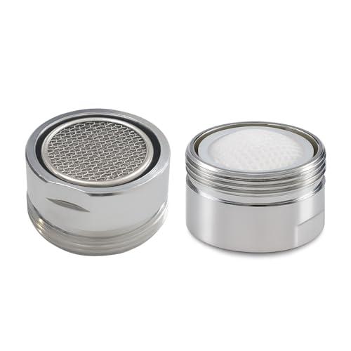 XNTONG Rompigetto M20, 2 Pezzi Aeratore Rubinetto, Filtro Rubinetto Ottone Cromato 20 mm, Filtri Rubinetti Lavandino per Cucina e Bagno (Filetto Maschio 20 mm)