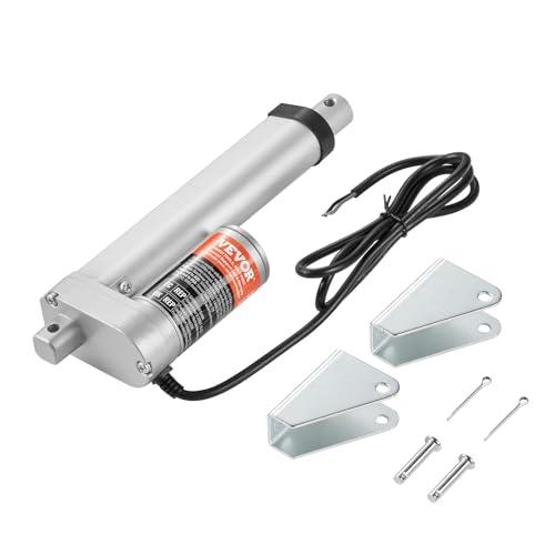VEVOR Attuatore lineare 12V, 4 pollici Attuatore lineare carico 330 libbre/1500N, Attuatore di movimento lineare da 0,19
