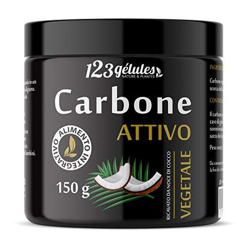 Carbone Attivo Vegtale Ricavato da noce di cocco polvere 150g