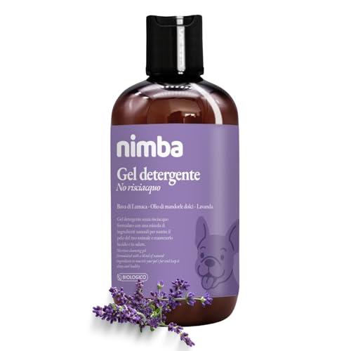 Nimba - Gel Detergente Senza Risciacquo, con Bava di Lumaca, Olio di Mandorle, Lavanda, Azione Idratante e Igienizzante, Ingredienti Naturali e Biologici, Made in Italy (250 ml)