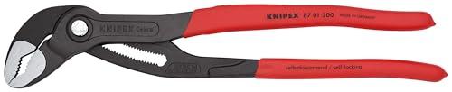 Knipex Cobra Pinza Regolabile di Nuova Generazione per Tubi e Dadi Bonderizzata Grigia, Rivestiti in Resina Sintetica Antiscivolo 300 Mm 87 01 300