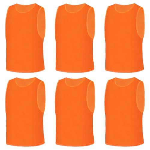 AUYAO Pettorine da Allenamento, Pettorine per Allenamento a Squadre, Casacche Calcio Gilet da Allenamento, Scrimmage Formazione Gilet Sports Bibs, Mesh Scrimmage Gilet Traspirante-Bambini
