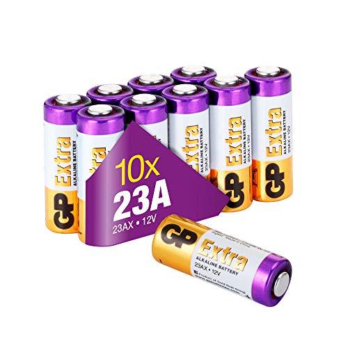 23A 12V - Set da 10 Batterie | GP Extra | Pile Alcaline Specialistiche MN21 / A23 / 23AE / 23 A da 12 Volt - Lunga Durata