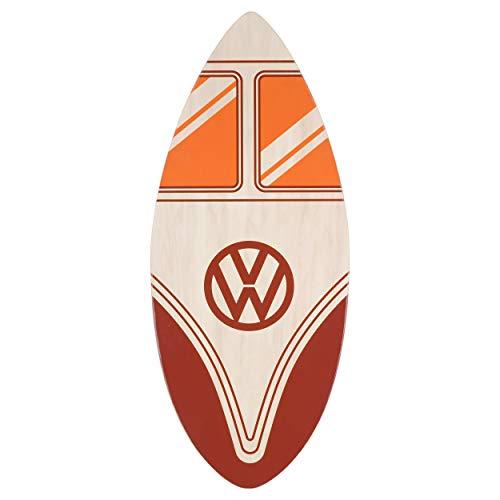 Board Masters VW Collection - Volkswagen Hippie Bus T1 Camper Van Skimboard Die Legno (104 cm) (Fronte Rosso/Naturale)