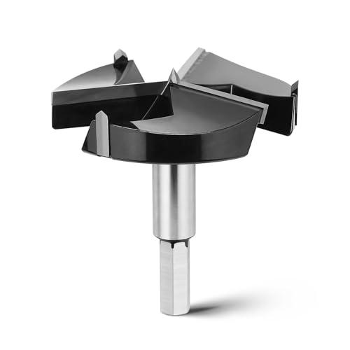 Punta Forstner 63,5 mm, per legno, lunghezza 92 mm, con codolo esagonale, legno duro, pannelli di fibra