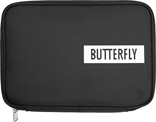 Butterfly Custodia per racchette da ping pong con logo Case | custodia per ping pong + protezione anti-rottura per fino a 2 racchette | design rettangolare nero