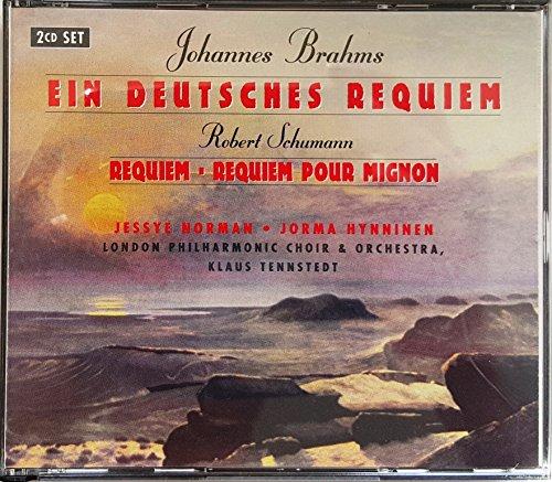2-CD BRAHMS / SCHUMANN - EIN DEUTSCHES REQUIEM / REQUIEM POUR MIGNON - KLAUS TENNSTEDT / JESSYE NORMAN / LPO & CHOIR (LET OP: GEEN BOOKLET EN ONDUIDELIJK OF DEZE ER WEL BIJ HEEFT GEZETEN / SCHIJFJES ZIJN ALS NIEUW)