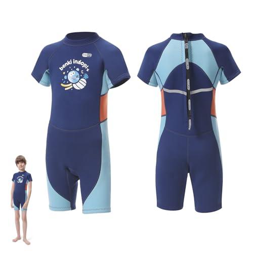 Gimilife Muta per bambini, Muta sub per ragazzi, ragazze e piccoli, in neoprene 2mm termica, sub intera/corta, ideale per nuoto, immersioni e surf