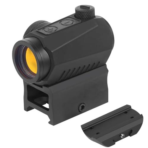 Mifhnby Red Dot Sight 1x20mm 2MOA Red dot Motion Awake Red Dot Scope con Co-Witness Riser e supporto a basso profilo