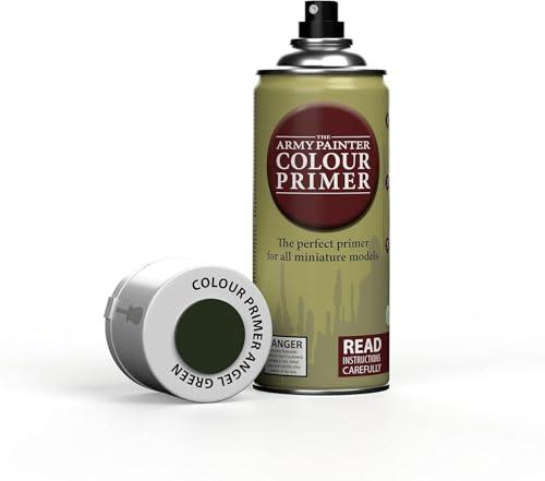 The Army Painter, Colour Primer Angel Green, 400 ml Vernice per Plastica Primer Verde - Primer Modellismo per Miniature Fantasy, D&D e Warhammer