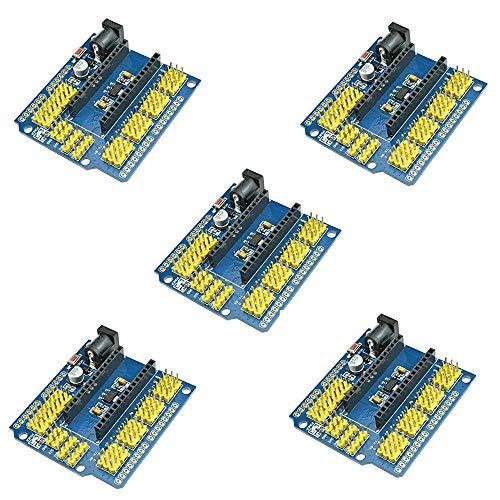 ZkeeShop 5PCS Expansion Sensor Shield Module Compatible for Arduino Uno R3 Nano I/O