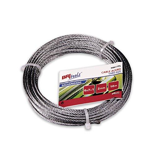BriTools M86115G Filo in Acciaio zincato, Galvanizzato, 2 mm, Set di 15 Pezzi