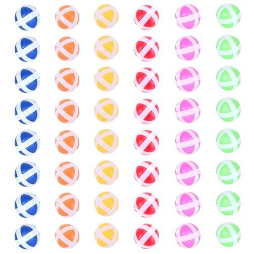 JDCMEI 48 Pezzi Gancio e Fibbia Freccette Palla, 3.4cm Gioco di Freccette con Palline Adesive, Palla Adesiva sul Bordo di Freccette in Tessuto Sfera Appiccicosa Set per Festa Sport Indoor e All'aperto