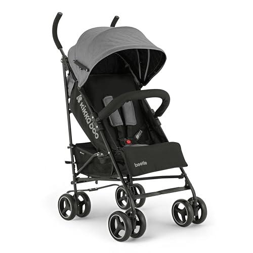 Passeggino KikkaBoo BEETLE, Passeggino da viaggio fino a 22 kg, Pieghevole, Leggero, Compatto, Grigio