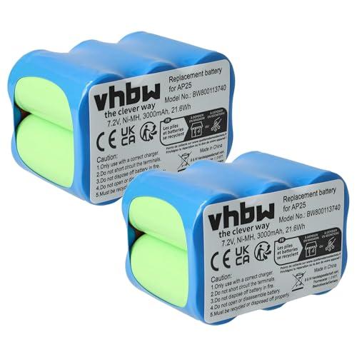 vhbw 2x batteria sostituisce Pellenc AP25 per utensile elettrico (3000 mAh, NiMH, 7,2 V)