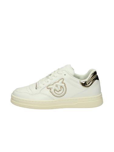 Pinko Scarpe Mandy 11 Sneaker con Logo Love Birds SS0077P014 Zia White/Platinum 38