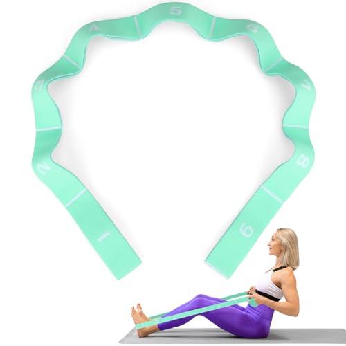 Elastico Fasce di Resistenza, Fitness Elastici e bande Yoga Stretching Band Ceinture Elastiche Cinghia Elastica (menta verde)
