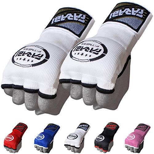 Farabi Sports sottoguanti Boxe Adulti e Bambini Inner Hand Wraps Uomini e Donne Fasce Boxe Allenamento MMA Muay Thai sottoguanti (White, Bambini)