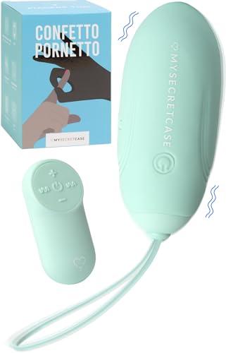 MySecretCase Ovetto Vibrante con Telecomando Vibratoreper Donna Piccolo 7 Vibrazioni e 4 Intensità Sexytoysys Donna Vibratore Wireless Comando a Distanza fino a 10m Impermeabile