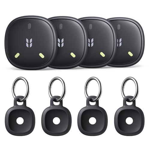 UGREEN FineTrack Mini 2 Smart Finder 110dB Fluorescenza Localizzatore IP68 4 Pezzi Supporto iOS SmartTag Tracker Bluetooth Localizzazione per Chiavi Bagaglio Portafoglio Bicicletta Borsa 7 Anni Batter