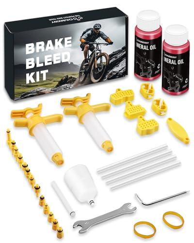 CHUMXINY Kit Spurgo Freni per SHIMANO, TEKTRO, TRP Freni a Disco Idraulici.Kit di Spurgo Freni per Mountain Bike Include Imbuto Trasparente, 120ML di Olio Minerale per Freni.