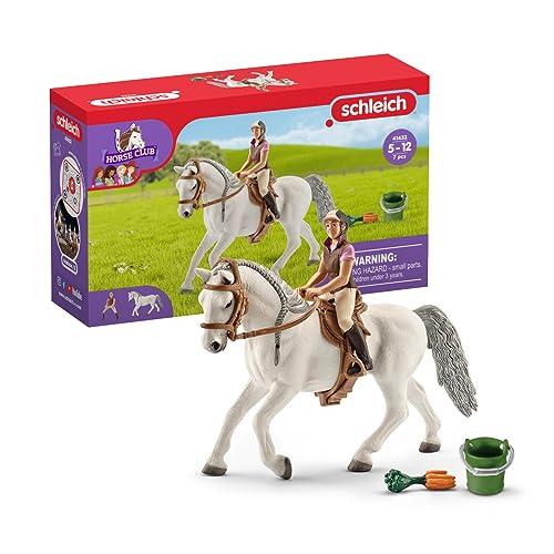 Schleich Horse Club 41433 - Set da gioco con 7 cavalieri e cavalli, con accessori, realistica cavaliere e cavalla lipizzana, giocattoli divertenti per ragazze e ragazzi, da collezione per bambini dai