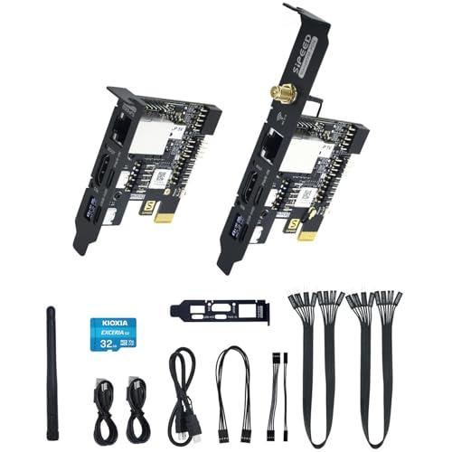 youyeetoo Sipeed NanoKVM Mini Remote Control Operations Server Maintenance Server, 1TOPS NPU 1GHz C906 RISC-V Linux Single Board Computer (versione PCIE) (con WiFi+PoE)