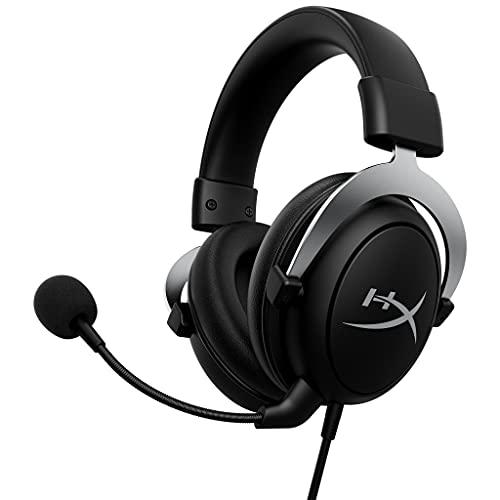 HyperX CloudX, Cuffie da Gaming, Connessione Cablata a 3,5 mm, Audio Nitido, Telaio in Alluminio, Cuscinetti in Memory Foam Rivestiti in Similpelle, Comandi sul Cavo, Adatto per Xbox, Nero/Argento