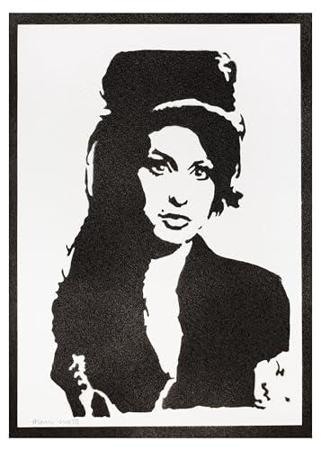 moreno-mata Autentici Graffiti Fatti a Mano Amy Win... Handmade Poster Musica Quadro Moderno Soggiorno Decorazione Parete Regalo Uomo e Donna