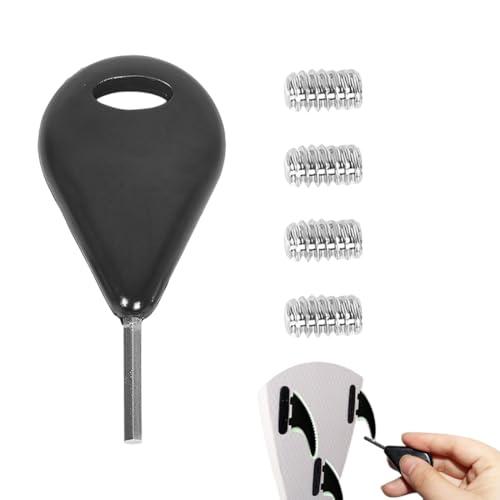 WUSJCOF 6 strumenti per la sostituzione dei pulsanti delle pinne da surf, accessorio per tavola da surf, antiruggine e resistente per tavole da surf