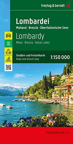 Lombardia. Milano, Brescia 1:150.000: Mailand - Brescia - Oberitalienische Seen, mit Infoguide, Top Tips: AK 0632