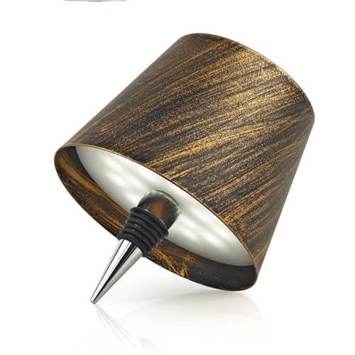 MU LIN lampada bottiglia ricaricabile,lampada da tavolo senza fili,Controllo Touch da 3 Modalita Temperatura di Colore, Dimmerabile, per Soggiorno, Ristorante