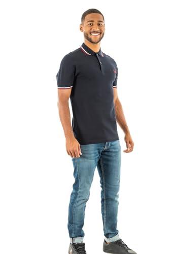 Fred Perry Polo mm3600 t55 Nvy/swht/bntred, Blu, L