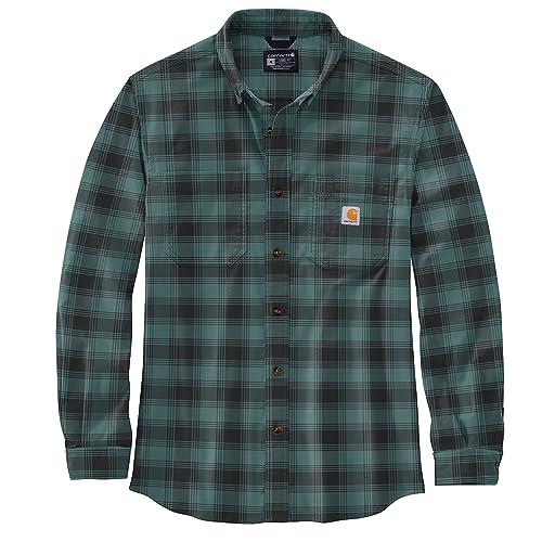 Carhartt Herren Langarmhemd Flannel L,S Plaid Shirt, Farbe:sea Pine, Größe:XL