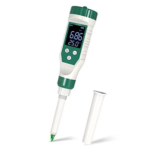 YIYEGO Misuratore Ph per Alimenti, Digitale Bluetooth Phmetro con Retroilluminazione LCD e ATC, Impermeabile Alimenti Ph Meter per Carne, Pane, Formaggi, Terreni Soffici e Acqua