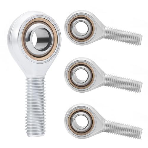 4Pcs Asta Esterno Filettata Testina Cuscinetto Cuscinetti Sferici Filettato Asta Fine Filettatura Maschio Estremità Stelo Filettatura Estremità (M10)