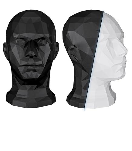 TESTAFIT Testa manichino uomo espositore per cappelli caschi gioielli e accessori – supporto elegante per vetrine conservazione e decorazione ideale per negozi o casa