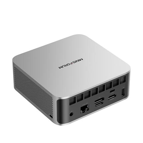 MINISFORUM AI X1-255 Mini PC, AMD Ryzen 7 255 (8C / 16T, fino a 4,9 GHz), HDMI/DP / USB4 (4K @ 120Hz), USBA X 3, LAN 2,5G, Wi-Fi 7 / BT5.4,Oculink Support (No SSD/RAM)